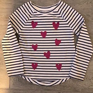 Cat &Jack striped long sleeve heart top